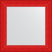 Зеркало Evoform Definite 700x700 в багетной раме 89мм, красная волна BY 3904