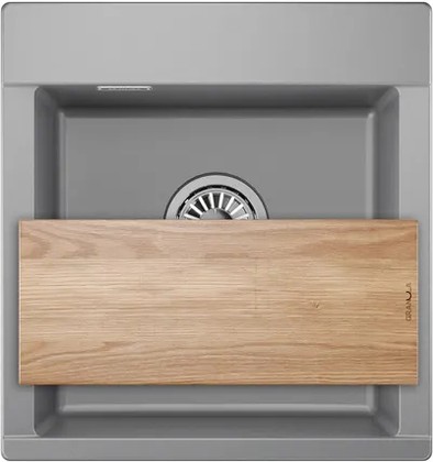 Кухонная мойка Granula Estetica ES-4701, 470x500, кварц, Алюминиум 4701, АЛЮМИНИУМ