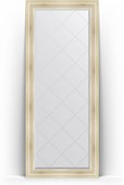 Зеркало Evoform Exclusive-G Floor 840x2040 пристенное напольное, с гравировкой, в багетной раме 99мм, травлёное серебро BY 6328