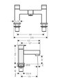 Смеситель на край ванны Hansgrohe Vernis Shape на 2 отверстия, хром 71452000