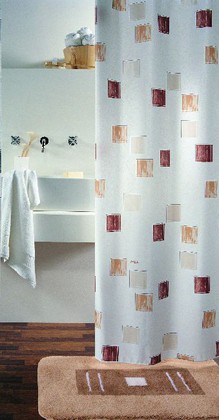 Штора для ванны 180x200см текстильная мокко Spirella MILANO 1001154