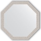 Зеркало Evoform Octagon 582x582 в багетной раме 46мм, мозаика хром BY 3680