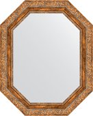 Зеркало Evoform Polygon 600x750 в багетной раме 85мм, виньетка античная бронза BY 7154