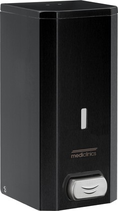 Дозатор жидкого мыла Mediclinics, 1.5л, кнопочный, матовый чёрный DJ0031B