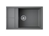 Кухонная мойка Omoikiri Sumi 78-LB-PL, с крылом, оборачиваемая, Tetogranit, платина 4993724
