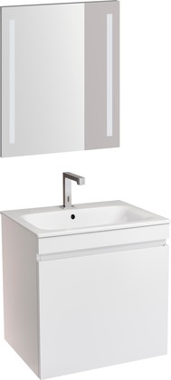 Комплект мебели для ванной Geberit Renova Plan 60, подвесной, белый глянец 529.915.01.6