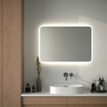 Зеркало с матированием и LED-подсветкой Defesto, 32W, 100x70см, сенсорный выключатель, нейтральный белый свет DF 3809SH