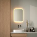 Зеркало с матированием и LED-подсветкой Defesto, 21W, 50x70см, сенсорный выключатель, тёплый белый свет DF 3814S