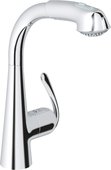 Смеситель для кухни Grohe Zedra выдвижная лейка с переключателем аэратор/душевая струя, хром 32553000