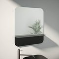 Зеркало прямоугольное Evoform Shadow, 600x700, с металлической полочкой, чёрный BY 0552