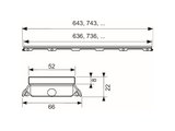 Решётка для душевого лотка TECE drainline, 1500мм, стеклянная поверхность, белый глянцевый 601591