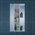 Зеркальный шкаф Санта Ника 410x700x145, левый, белый 101080