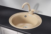 Кухонная мойка Granula Standart 4802, d480, круглая, кварц, Бежевый 4802, БЕЖЕВЫЙ