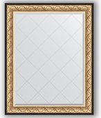 Зеркало Evoform Exclusive-G 1000x1250 с гравировкой, в багетной раме 106мм, барокко золото BY 4380