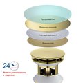 Сливной набор для раковины Aquatek, Push-open круг, с переливом, крышка керамическая, белая AQ6005CW