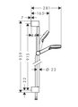 Душевой гарнитур Hansgrohe Crometta Vario 2jet EcoSmart 900, хром/белый 26538400