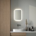 Зеркало с матированием и LED-подсветкой Defesto, 17W, 40x60см, ИК-выключатель, нейтральный белый свет DF 3802R