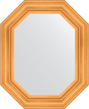 Зеркало Evoform Polygon 640x790 в багетной раме 99мм, травленое золото BY 7206