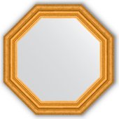 Зеркало Evoform Octagon 526x526 в багетной раме 67мм, состаренное золото BY 3733