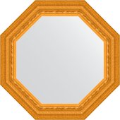 Зеркало Evoform Octagon 590x590 в багетной раме 80мм, сусальное золото BY 7326