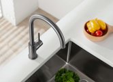 Смеситель для кухни Aquatek Европа С-излив, оружейная сталь AQ1382BGM