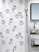 Штора для ванной Spirella Gary, 180x200см, полиэтилен, бело-серый 1014436