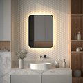Зеркало с окантовкой Defesto Aura 60x80, LED подсветка, без выключателя, тёплый белый свет DF 2977