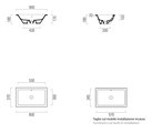 Раковина GSI Kube X 600, перелив, встраиваемая сверху или снизу, белый глянцевый 8953PCS11