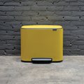 Бак для мусора Brabantia Bo Pedal Bin 3x11л, трёхсекционный, жёлтый 121043