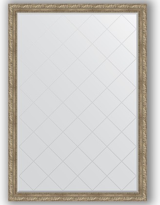 Зеркало Evoform Exclusive-G 1300x1850 с гравировкой, в багетной раме 85мм, виньетка античное серебро BY 4487