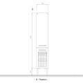 Шкаф-пенал напольный Verona Moderna, 1664x350, 1 дверь, 1 корзина, левый MD313L