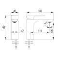 Смеситель для раковины AQUAme Monza, чёрный матовый AQM6310MB