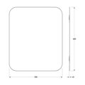 Зеркало прямоугольное Evoform Colora 500x600, с чёрной окантовкой BY 0433