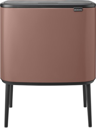 Мусорный бак Brabantia Bo Touch Bin 11+23л, двухсекционный, светло-коричневый 234064