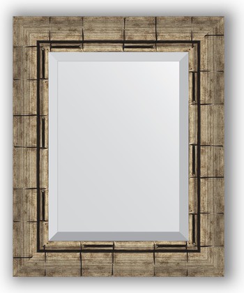 Зеркало Evoform Exclusive 430x530 с фацетом, в багетной раме 73мм, серебрянный бамбук BY 1358