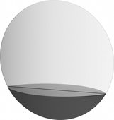 Зеркало круглое Evoform Shadow, d600, с металлической полочкой, чёрный BY 0561