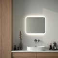 Зеркало с матированием и LED-подсветкой Defesto, 23W, 70x60см, сенсорный выключатель, нейтральный белый свет DF 3806SH