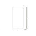 Зеркало с матированием и LED-подсветкой Defesto, 28W, 50x100см, сенсорный выключатель, тёплый белый свет DF 3815S