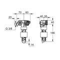 Наполнительный клапан Grohe для встроенного бачка, с пластиковым ниппелем, без упаковки 42583000