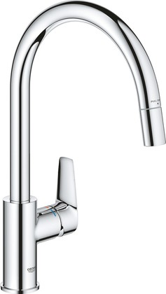 Смеситель для кухни Grohe BauEdge, с вытяжным изливом, хром 30536000