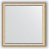 Зеркало Evoform Definite 750x750 в багетной раме 60мм, золотые бусы на серебре BY 1027