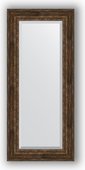 Зеркало Evoform Exclusive 670x1520 с фацетом, в багетной раме 120мм, состаренное дерево с орнаментом BY 3560