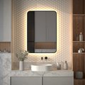 Зеркало с окантовкой Defesto Aura 70x100, LED подсветка, ИК-выключатель, тёплый белый свет DF 2979R