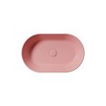Раковина GSI Kube X 600, накладная, овальная, розовый матовый 9458PVC24