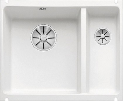 Кухонная мойка Blanco Subline 350/150-U, отводная арматура, белый 523741
