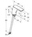Электронный смеситель для раковины Kludi Balance, подключение к сети, хром 5220005