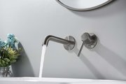 Смеситель для раковины настенный Aquatek Европа внешняя и скрытая часть, оружейная сталь AQ1313BGM