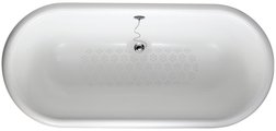 Овальная чугунная ванна с декором 175x80см, antislip Jacob Delafon Cleo E2909-00