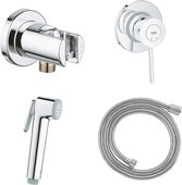 Смеситель с гигиеническим душем Grohe BauClassic встраиваемый, хром 129186