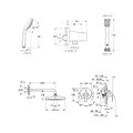 Душевая система Grohe Eurosmart, смеситель встраиваемый, верхний душ, ручной душ, хром 129187